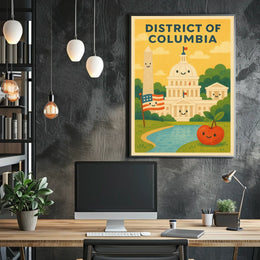 Whimsical Washington D.C Poster