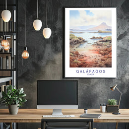 Galápagos Islands Serene Landscape Travel Poster PosterGoat
