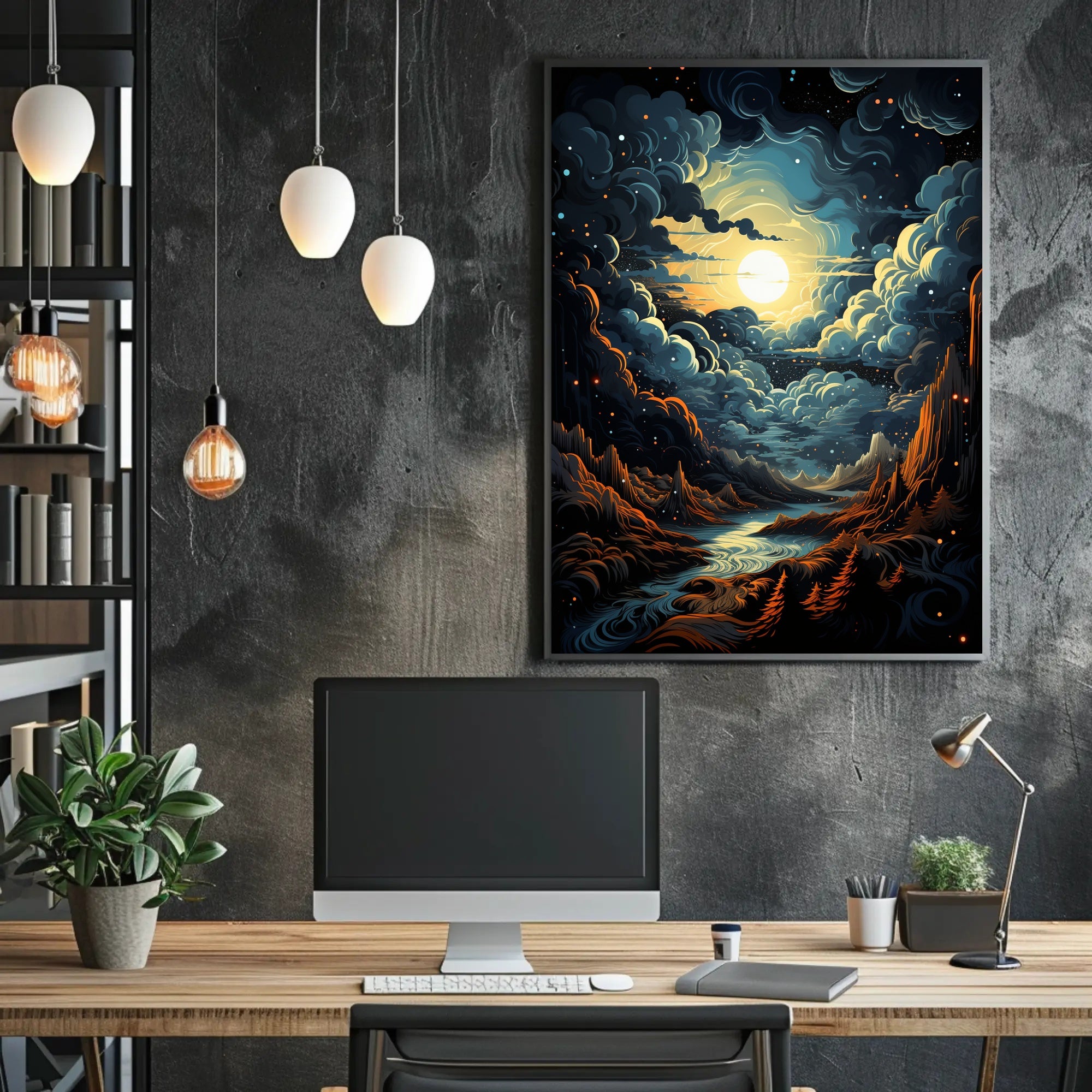 Celestial Landscape Poster