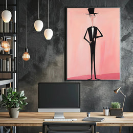 Tall Hat And Tails Poster Vintage Scenic Wall Art
