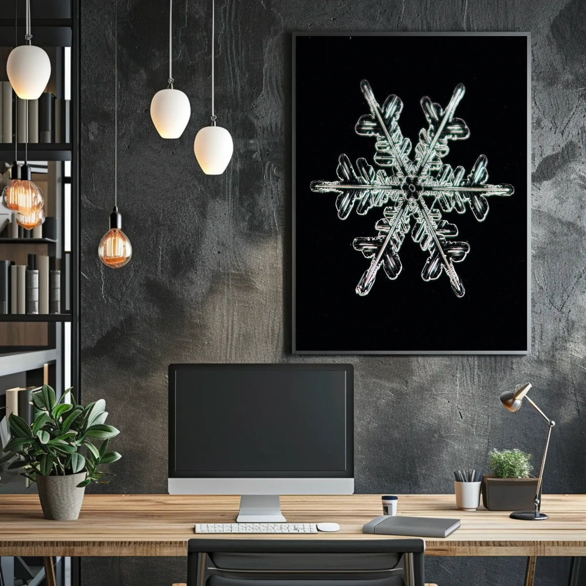 Intricate Snowflake Design Poster