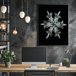 Intricate Snowflake Design Poster