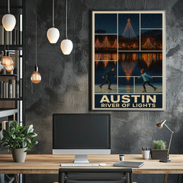 Austin River Of Lights Poster