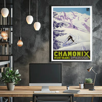 Chamonix Mont-Blanc Ski Poster