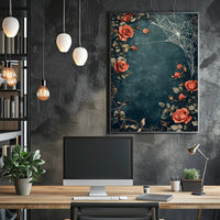 Roses And Webs Poster