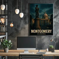 Montgomery Skyline Realism Wanderlust Poster
