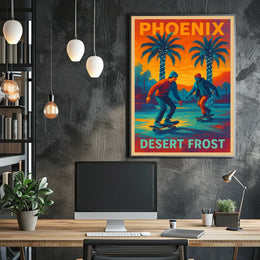 Phoenix Desert Frost Poster