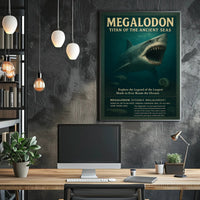 Megalodon Predators from the Past Animal Poster PosterGoat