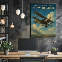 Sopwith Camel Aviation History Vintage Military Recruitment Poster