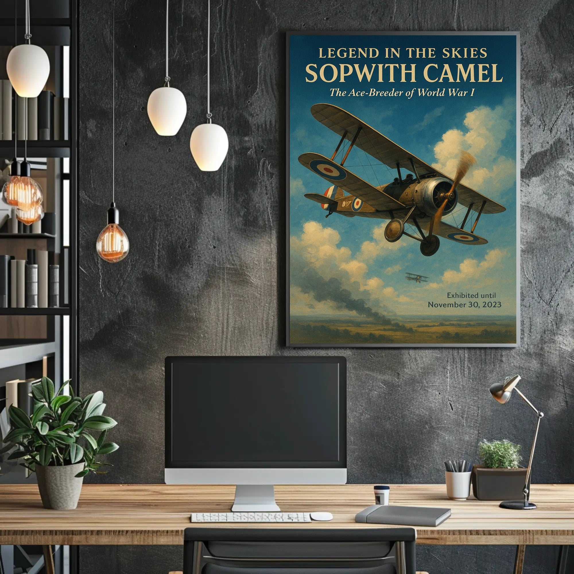 Sopwith Camel Aviation History Vintage Military Recruitment Poster