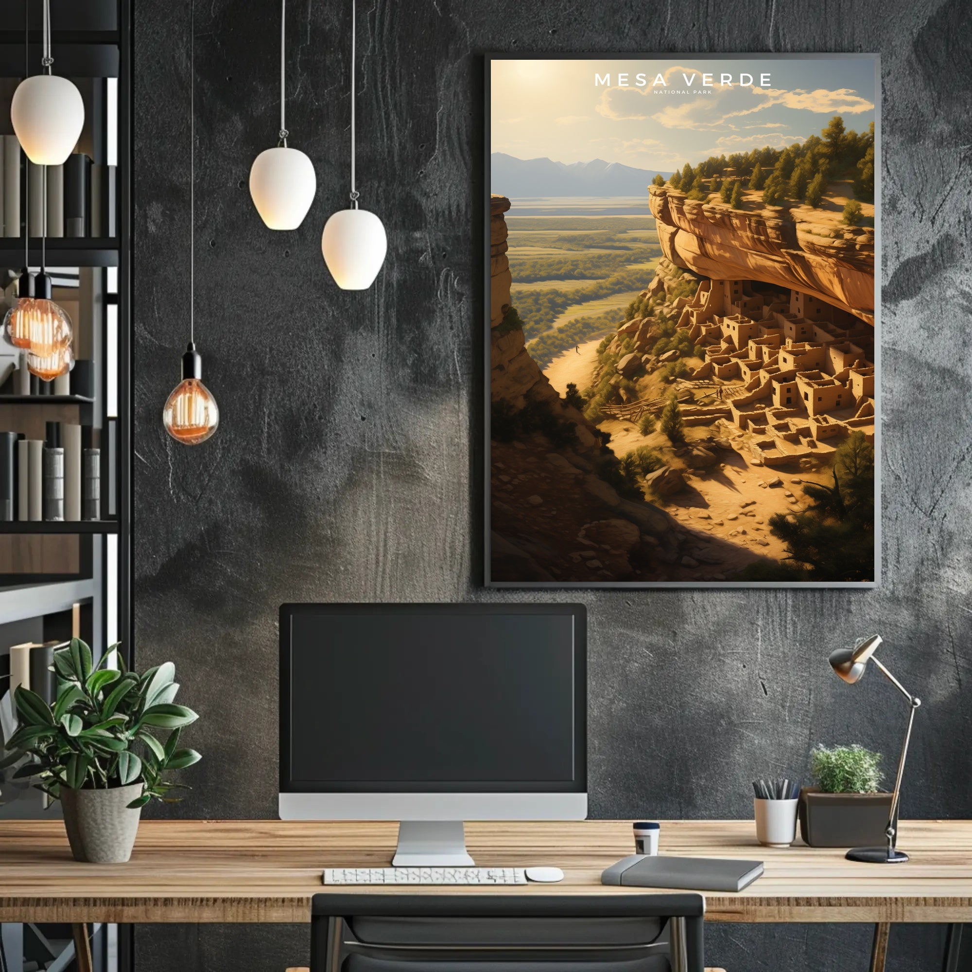Mesa Verde Travel Poster Vintage Wall Art Print