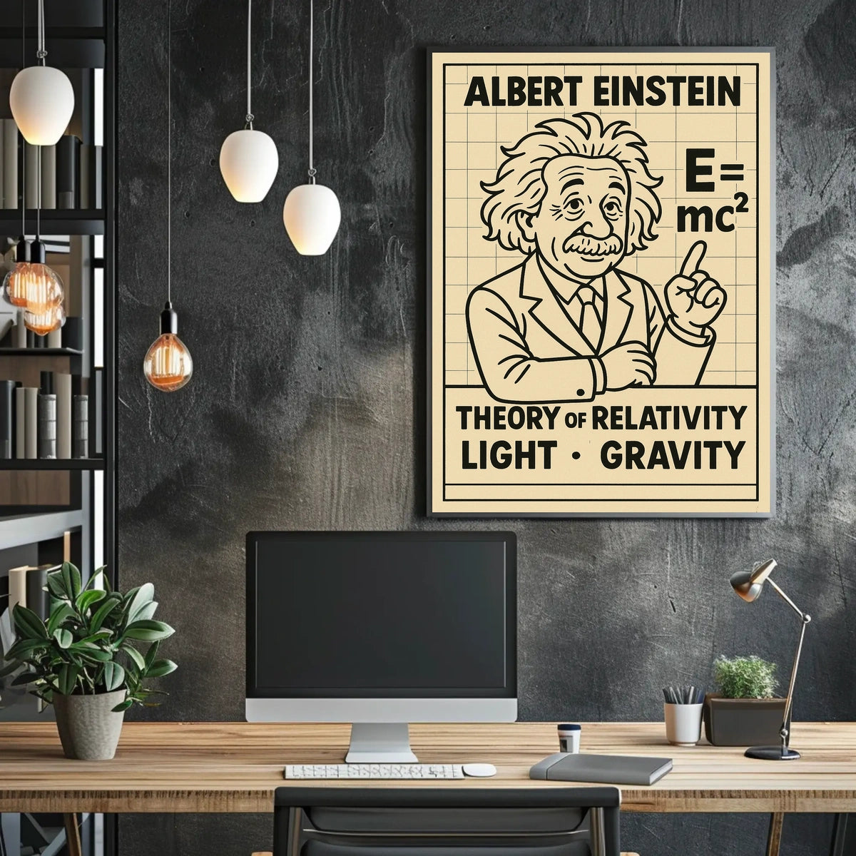 Einstein Relativity Collector Vintage Science Poster