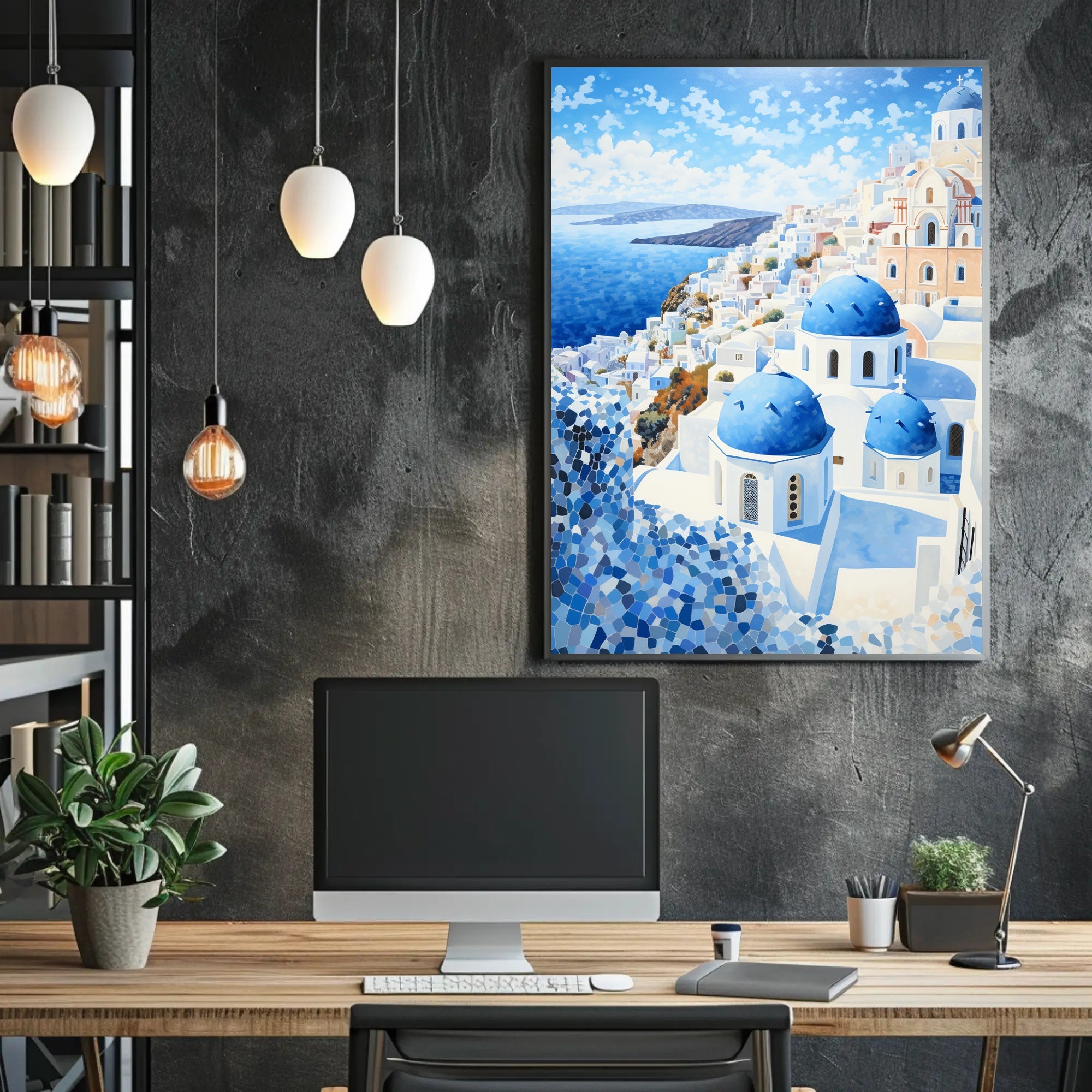 Santorini Serenity Poster