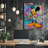 Cartoon Mouse in Urban Street Art Pop Culture Poster