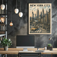 New York City Poster Timeless Urban Landscape Home Decor