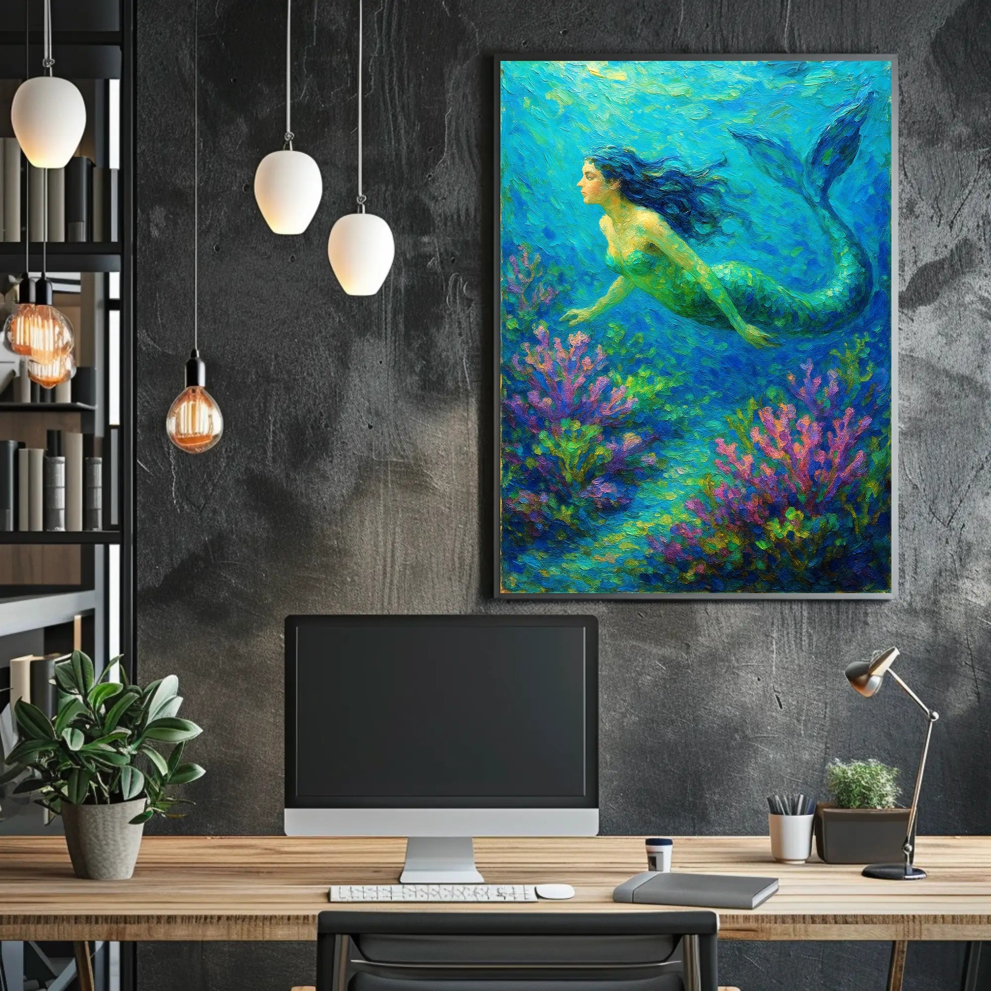 Enchanted Mermaid Under the Sea Poster PosterGoat