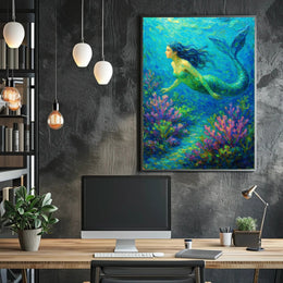 Enchanted Mermaid Under the Sea Poster PosterGoat