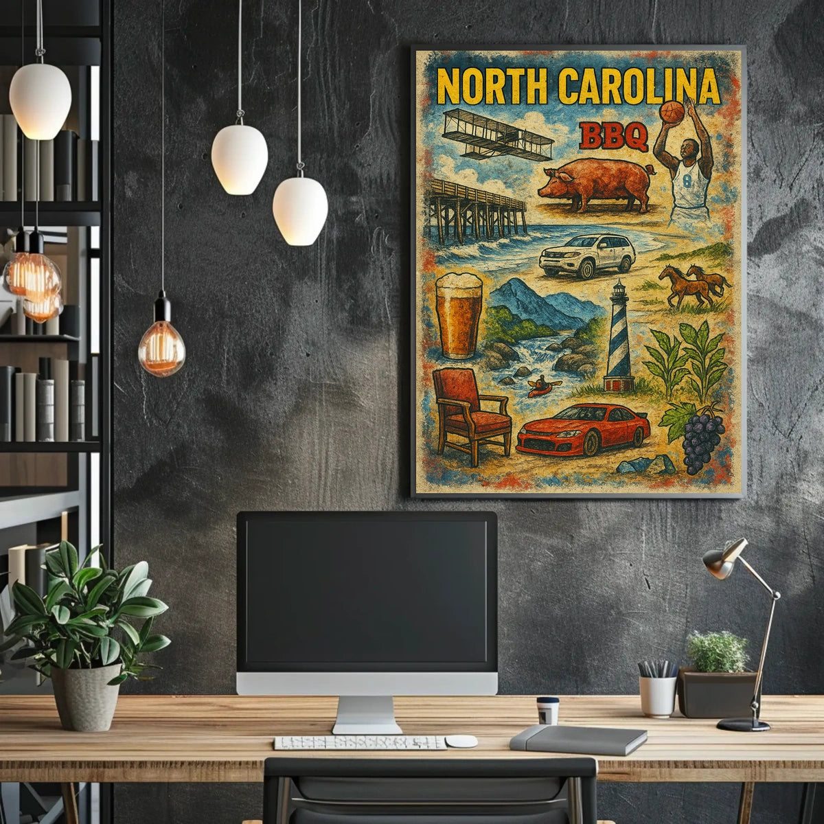 North Carolina Highlights Poster
