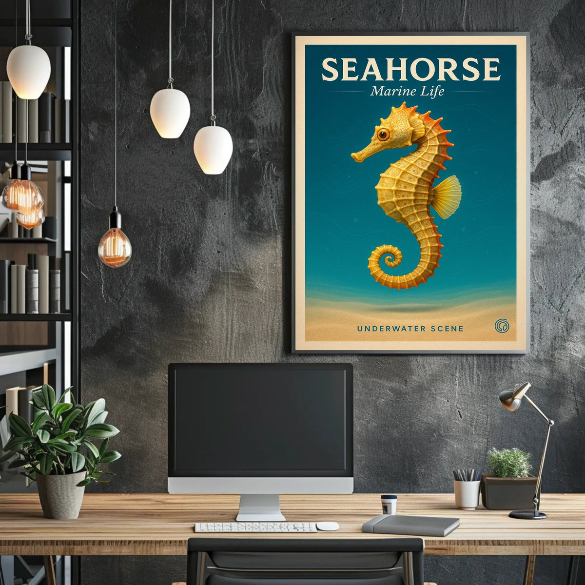 Seahorse Marine Life Poster