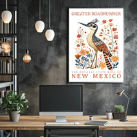 Greater Roadrunner New Mexico Art Poster Print