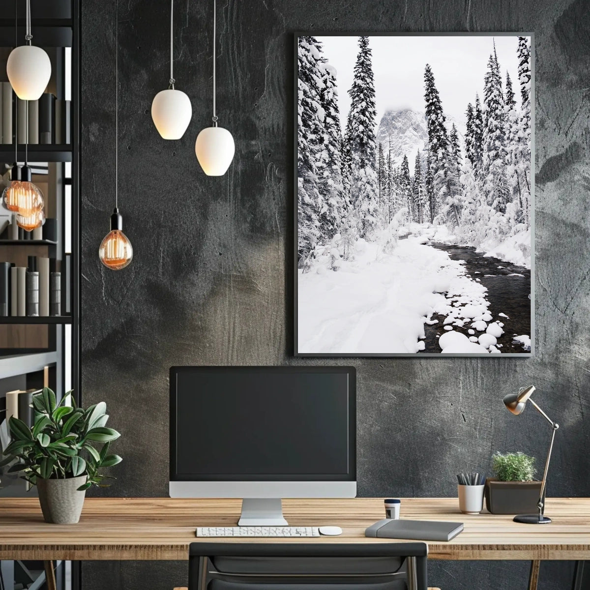 Winter Wonderland Photorealistic National Park Poster