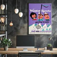 Winter Sports by Train Poster PosterGoat