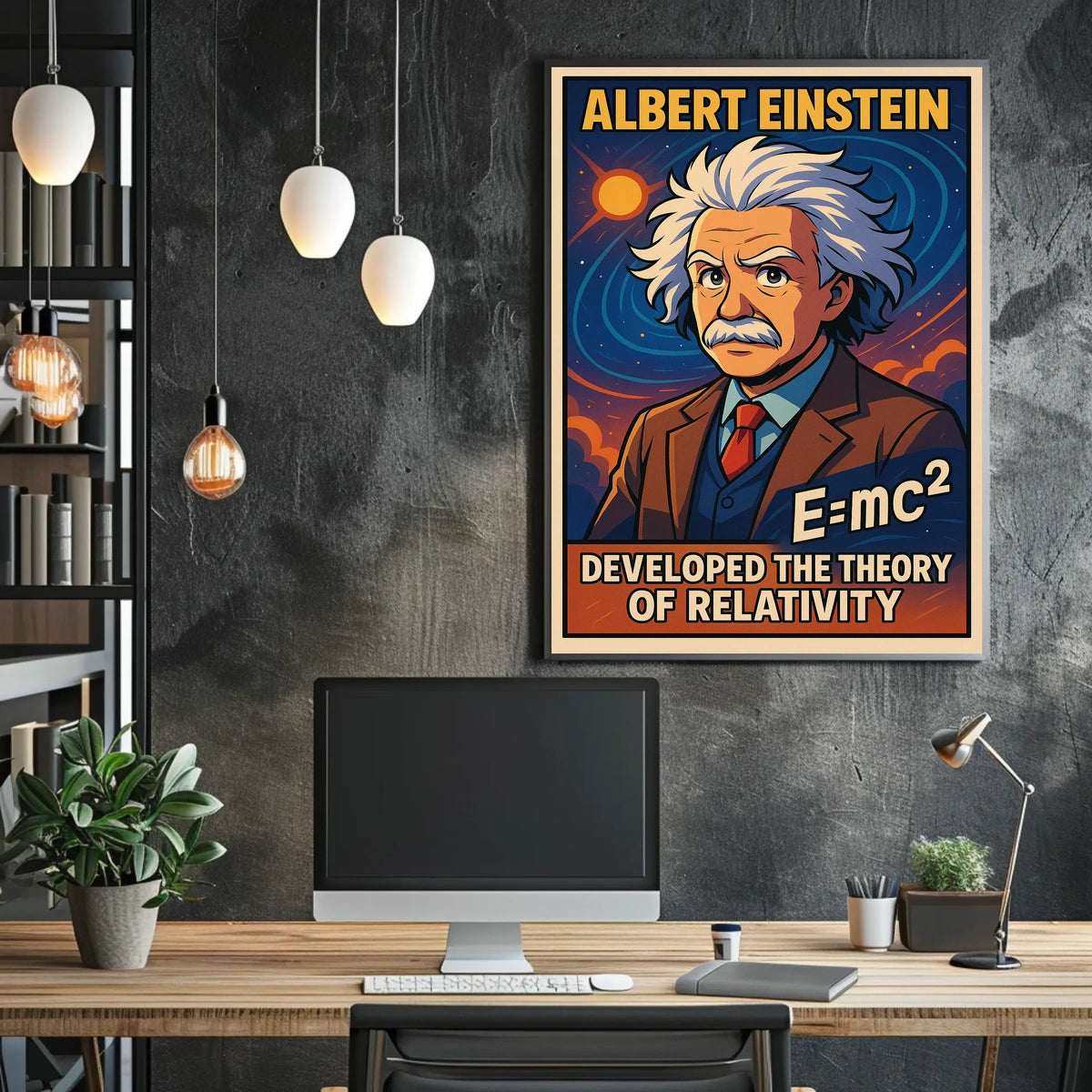 Albert Einstein Relativity Vintage Science Gift Poster