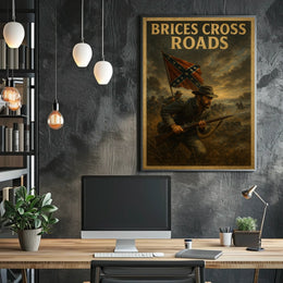 Brices Cross Roads Vintage Travel Scenic Wanderlust Poster