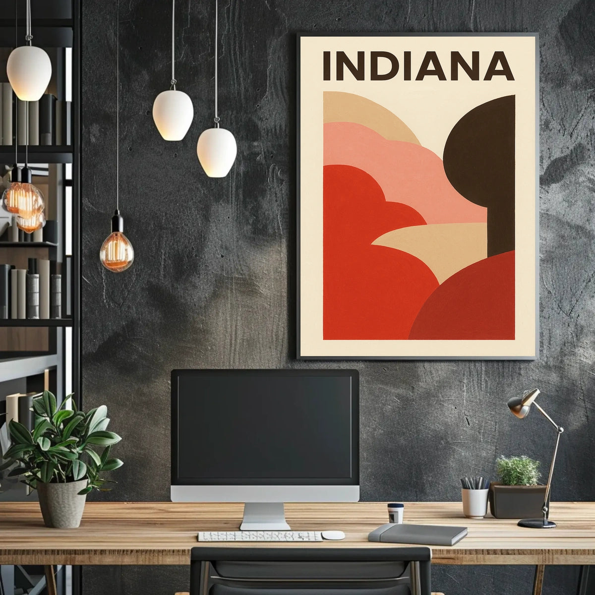 Indiana Abstract Landscape Poster