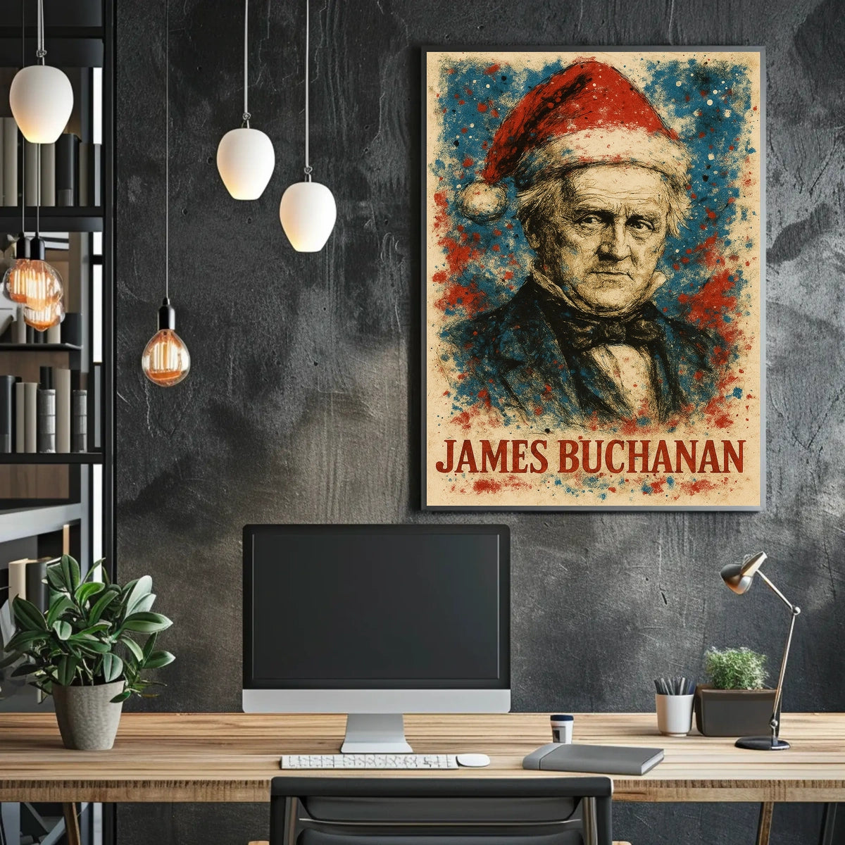 James Buchanan 15th President of the United States Christmas SeriesPoster
