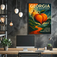 Georgia The Peach State Poster