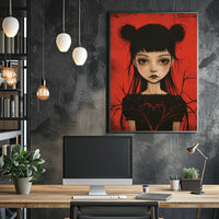 Gothic Girl Portrait Poster for Unique Home Decor PosterGoat