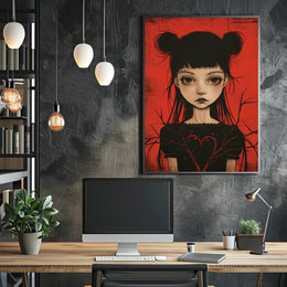 Gothic Girl Portrait Poster for Unique Home Decor PosterGoat