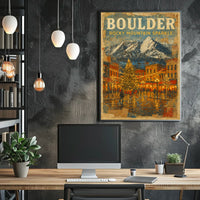 Boulder Rocky Mountain Sparkle Poster