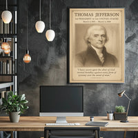 Thomas Jefferson 3rd President Sketch Poster Art Print Decor PosterGoat