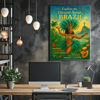 Explore The Vibrant Spirit Of Brazil Poster