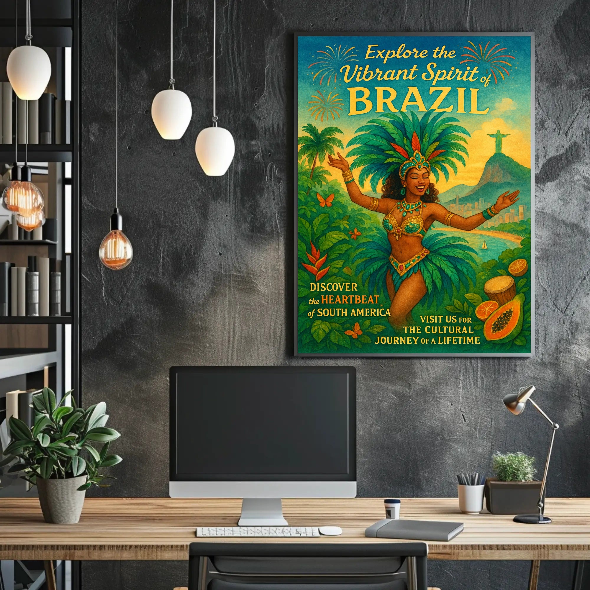 Explore The Vibrant Spirit Of Brazil Poster