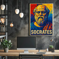 Socrates Mosaic Portrait Poster