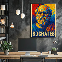 Socrates Mosaic Portrait Poster