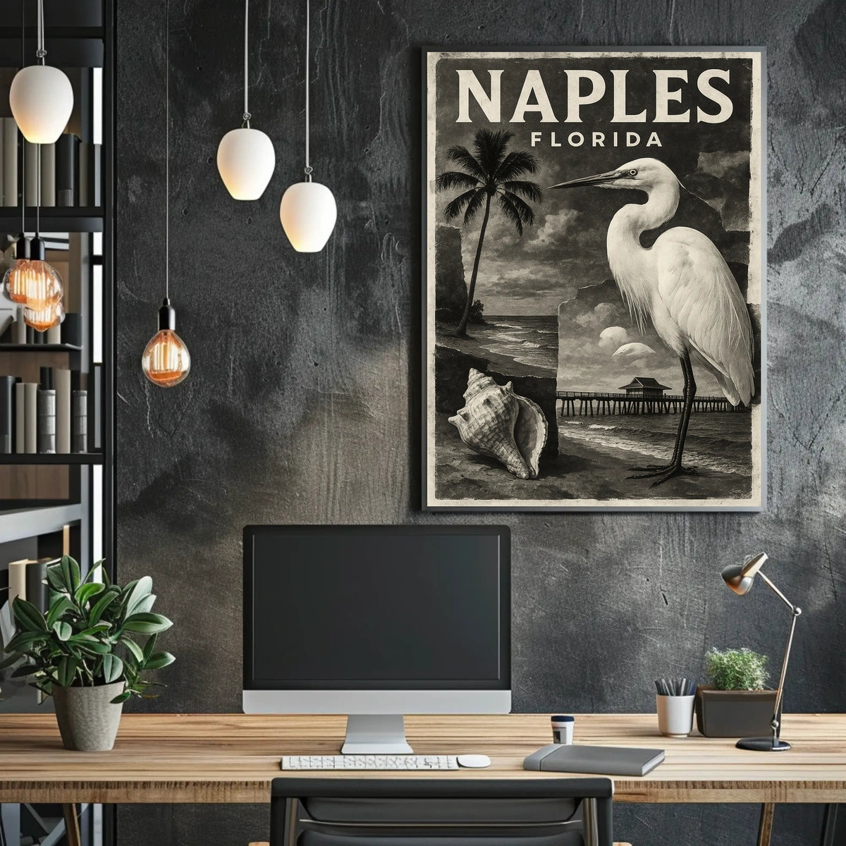 Naples Florida Coastal Serenity Poster Wall Art Beachside