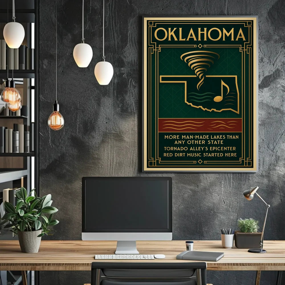 Oklahoma's Unique Culture and Geography Poster