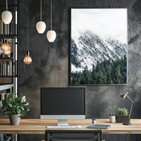 Serene Winter Landscape Photorealistic National Park Poster