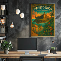 Isle of Enchantment Puerto Rico Travel Poster