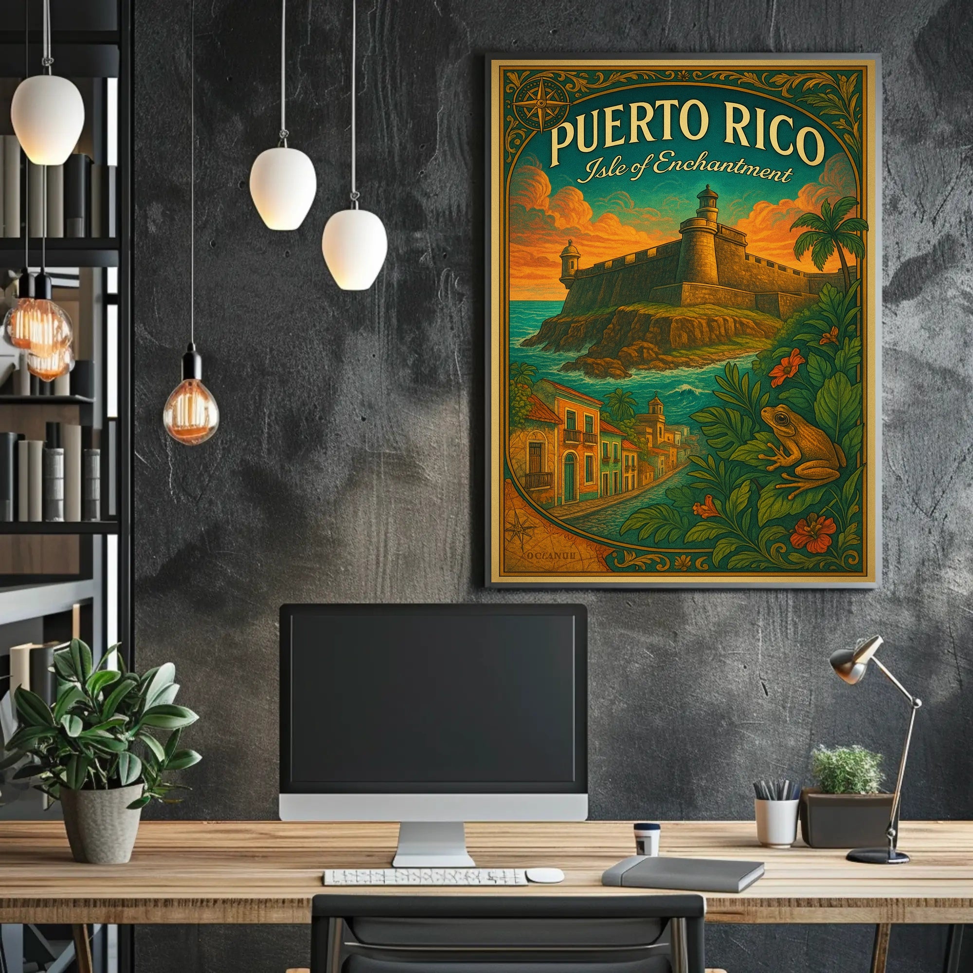 Isle of Enchantment Puerto Rico Travel Poster