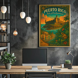 Isle of Enchantment Puerto Rico Travel Poster