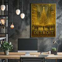 Detroit Light In The City Of Steel Poster