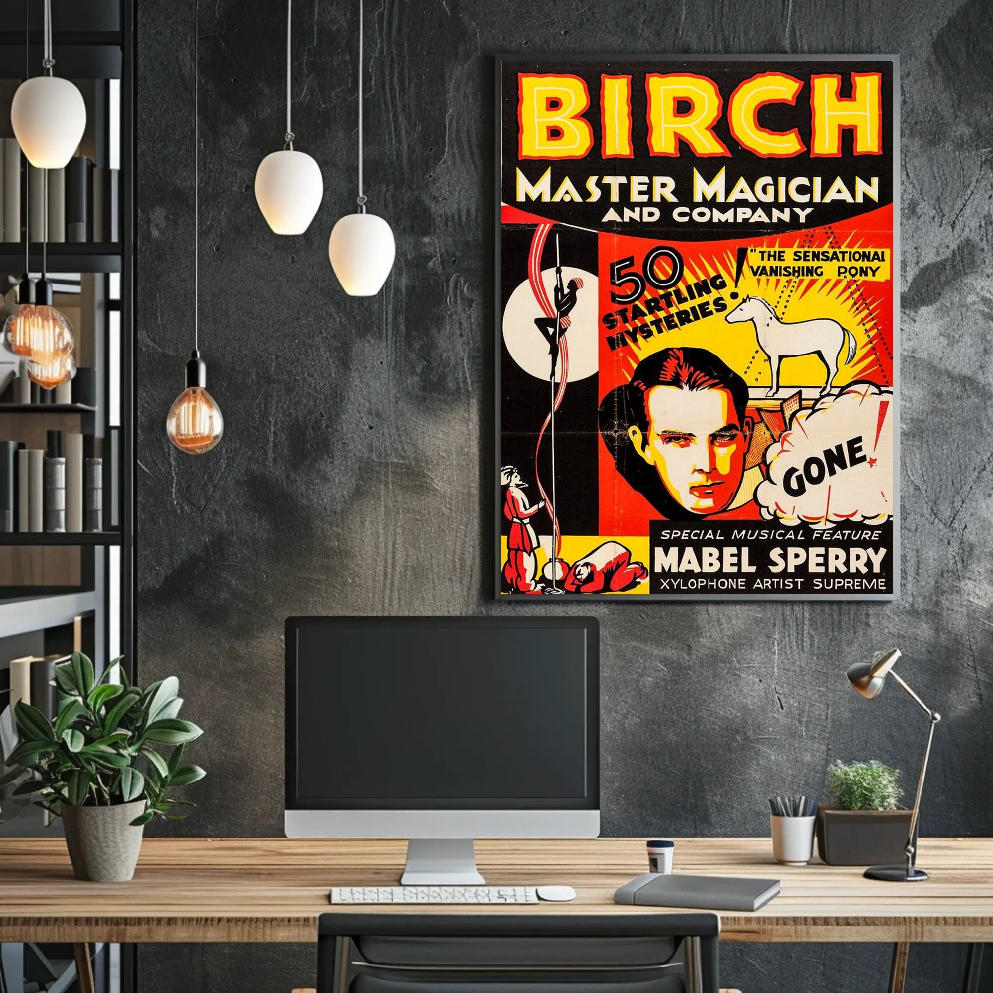 Magic Show Extravaganza Vintage Artistic Poster