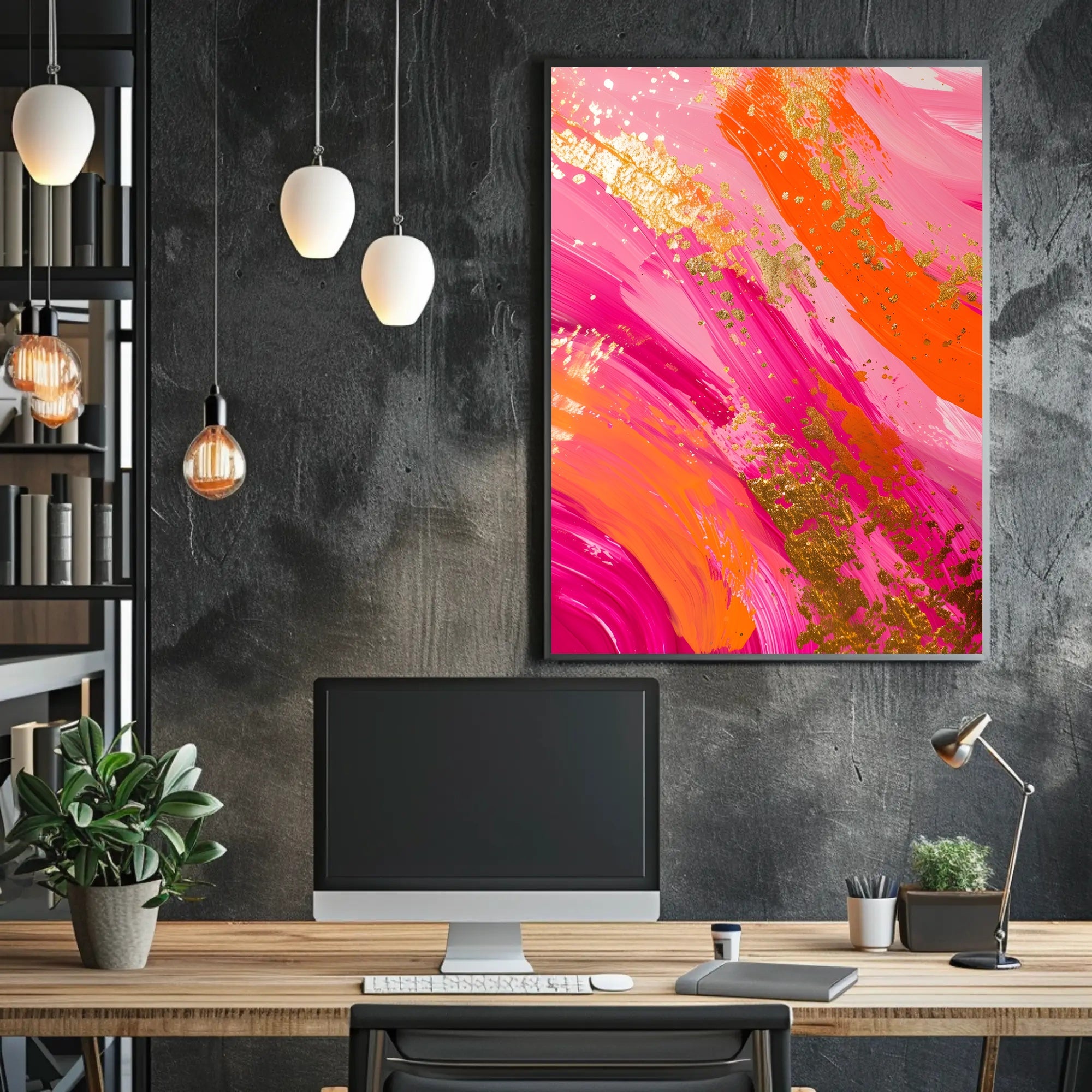 Vibrant Swirl Abstract Art Poster for Contemporary Spaces PosterGoat