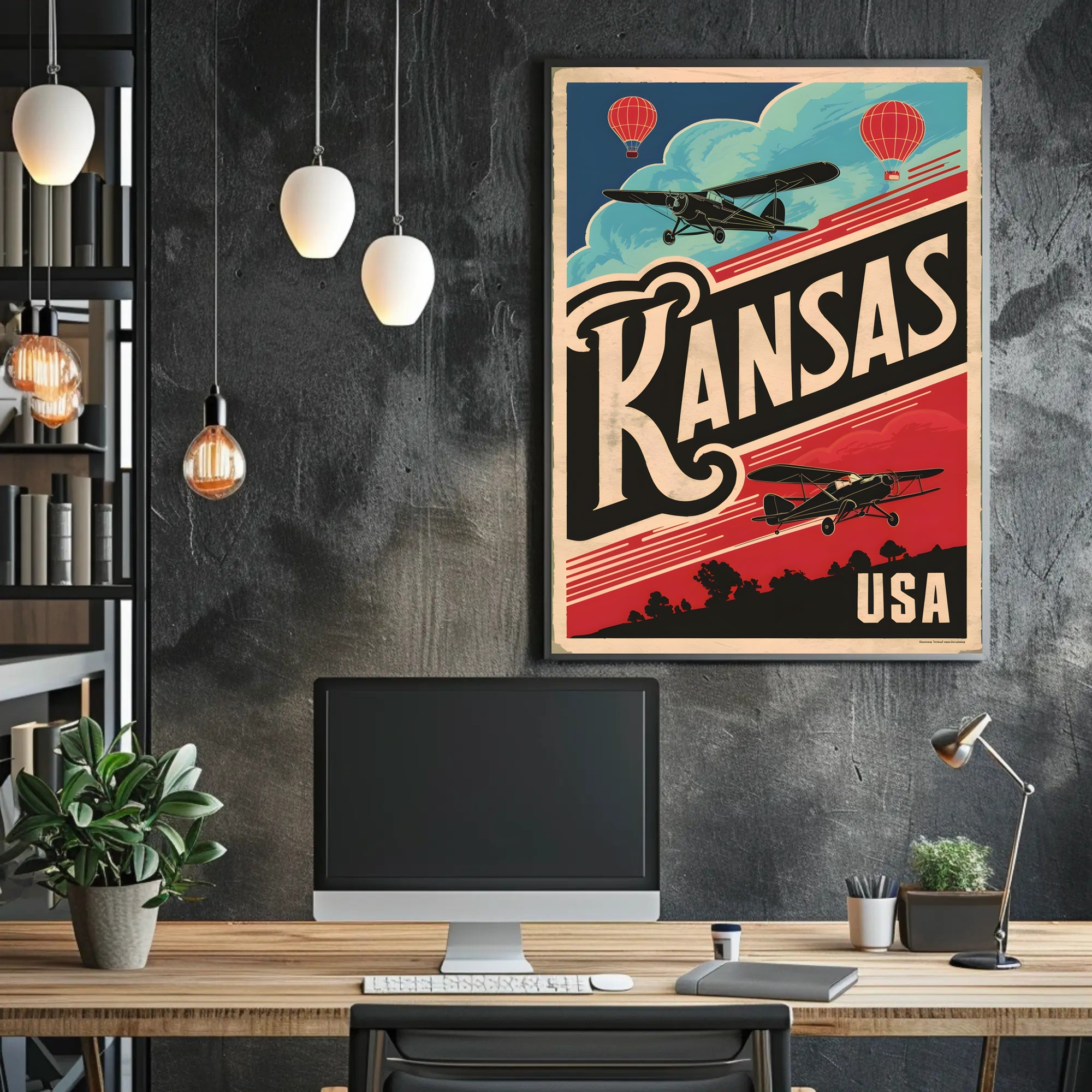 Vintage Kansas Travel Poster