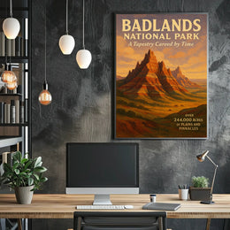 Badlands National Park A Tapestry Poster